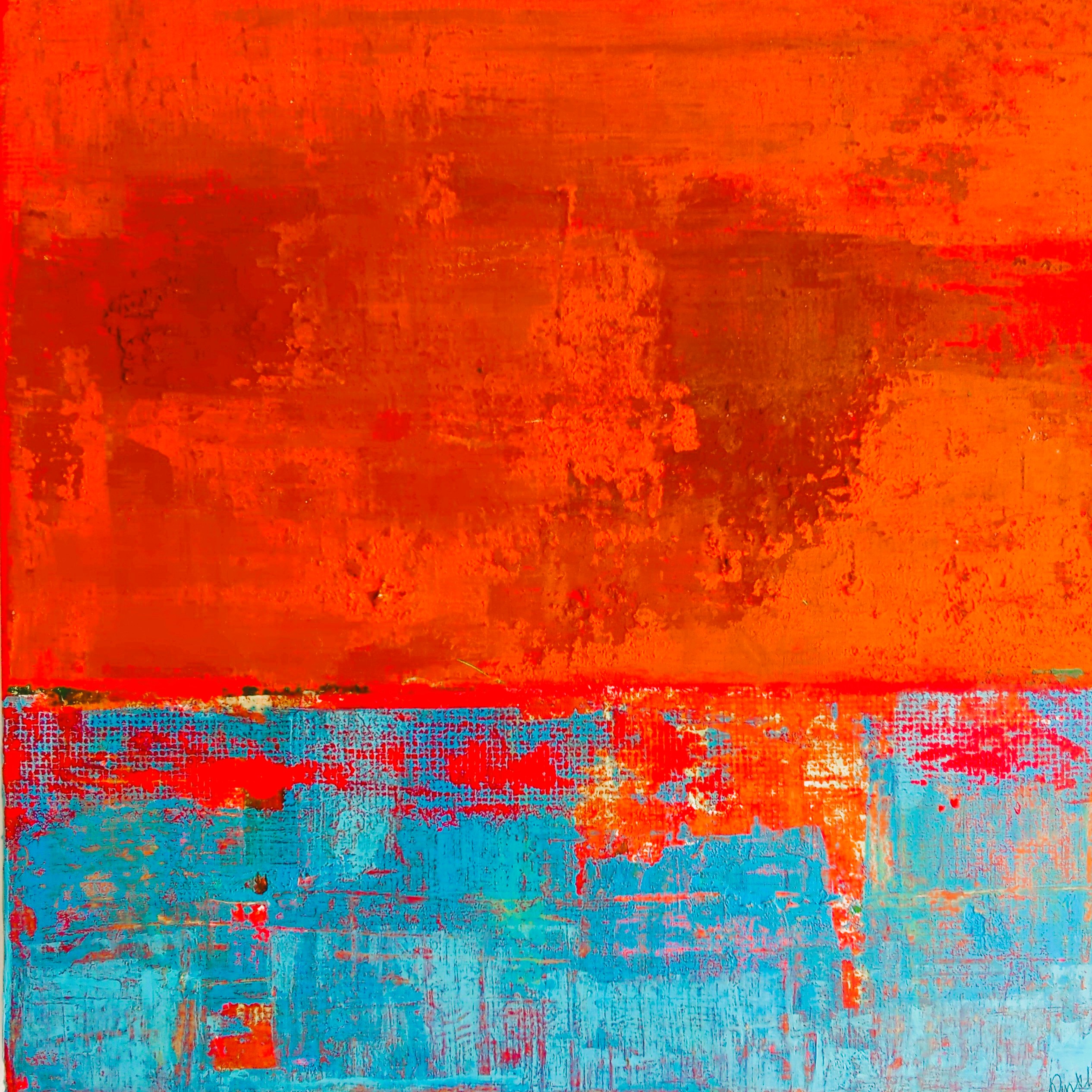 Peinture d'Anne Anderruthy, série des carrés (6)